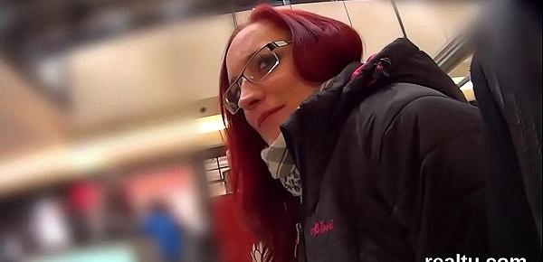  Adorable czech girl was tempted in the mall and rode in pov